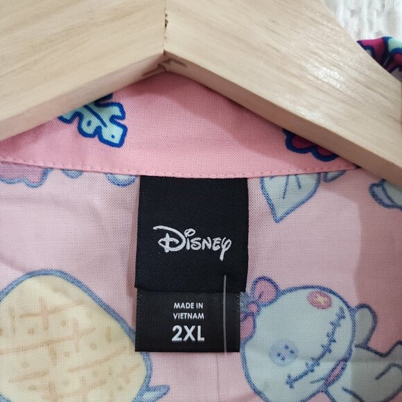 Hot Topic Disney Lilo & Stitch Flowers & Fruit Tie-Front Pink Tank Top Size 2X - Picture 10 of 12